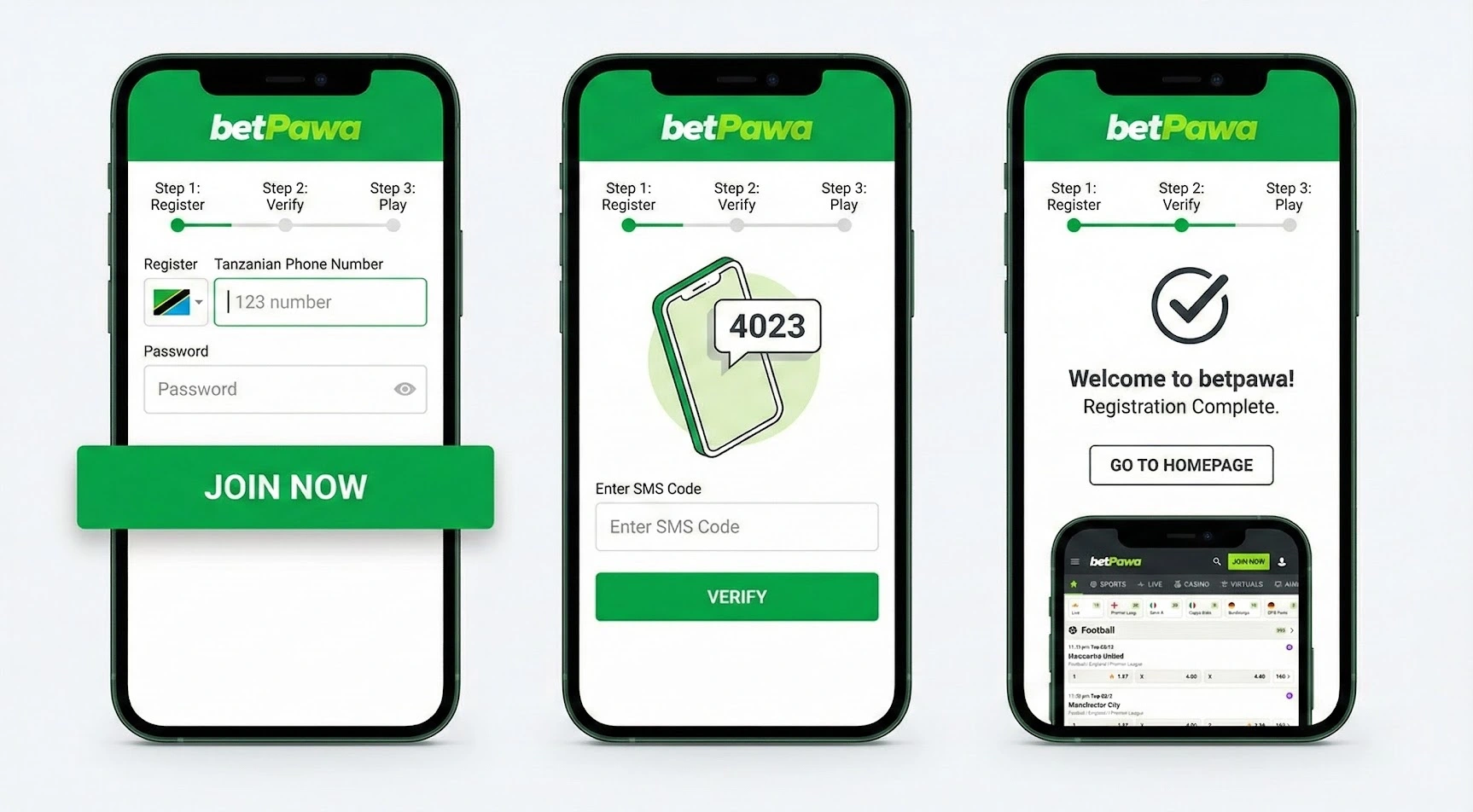 Betpawa Tz Registration - Quick sign up process for Tanzania